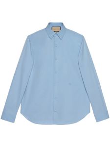 Gucci slim-cut button-down shirt - Bleu