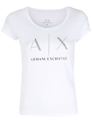 Armani Exchange t-shirt à logo imprimé - Blanc