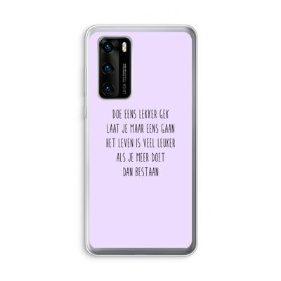Gek: Huawei P40 Transparant Hoesje
