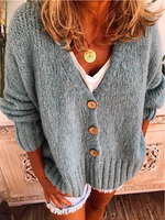 Buttoned Casual Sweater coat