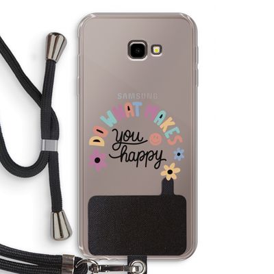 Happy days: Samsung Galaxy J4 Plus Transparant Hoesje met koord