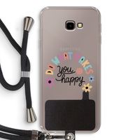 Happy days: Samsung Galaxy J4 Plus Transparant Hoesje met koord
