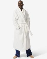 HEMA Badjas rib fleece wit (wit)