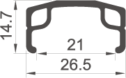 Rodi Voorwiel 28" / 622*21 parallex - zilver