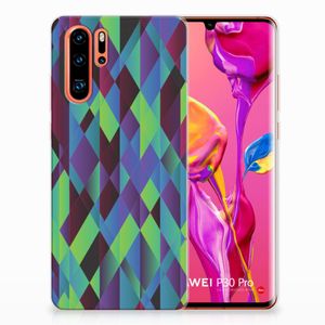 Huawei P30 Pro TPU Hoesje Abstract Green Blue