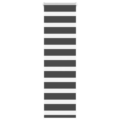 Zebra rolgordijn 50x100 cm stofbreedte 45,9cm zwart