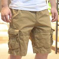 Voor heren Tactische korte broek Cargoshorts Korte broek nappi Meerdere zakken Effen Camouflage Kleur Draagbaar Knielengte Buiten Dagelijks KamperenWandelen 100% katoen Modieus Klassiek Khaki Lightinthebox - thumbnail