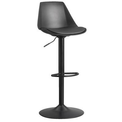 Leen Bakker - Barkruk Sendra - Polypropyleen - Zwart - 47x45x110 Cm