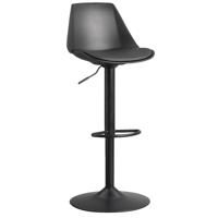 Leen Bakker - Barkruk Sendra - Polypropyleen - Zwart - 47x45x110 Cm