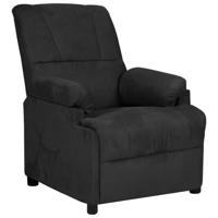Fauteuil verstelbaar microvezelstof zwart