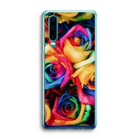 Neon bloemen: Huawei P30 Transparant Hoesje