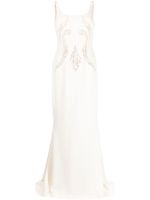 Elie Saab robe longue à lacets - Blanc - thumbnail