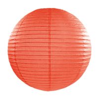 Luxe bol vorm lampion oranje 35 cm - thumbnail