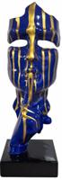 Design Masker Blauw & Goud - 42 cm