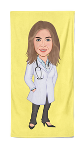 Cartoon Handdoek Female Doctor - Pillow Buddies
