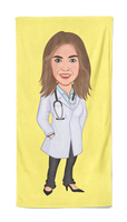 Cartoon Handdoek Female Doctor - Pillow Buddies