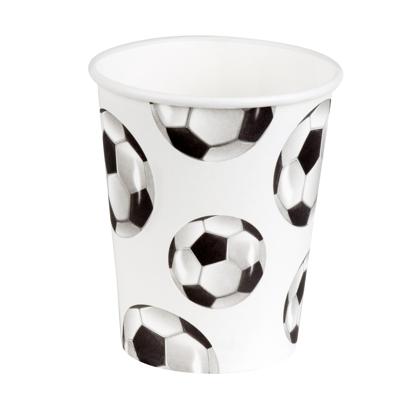Papieren bekers Voetbal 10 stuks 21cl