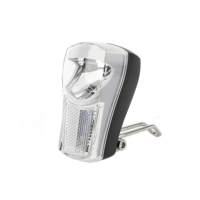 Ikzi Light koplamp the boss, 1 witte led 20lux. incl bracket en batterijen (hangverpakking)