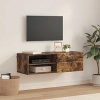 TV-kast met lade Gerookt eiken 100.5 x 39 x 30 cm Bewerkt hout