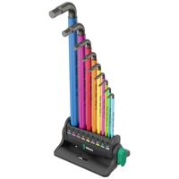 Wera 950/9 Hex-Plus Multicolour 3 Inbus Haakse schroevendraaierset 1.5 mm, 2 mm, 2.5 mm, 3 mm, 4 mm, 5 mm, 6 mm, 8 mm, 10 mm 9-delig