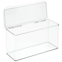 iDesign - Opbergbox met Deksel, 34.3 x 14.6 x 17.8 cm, Stapelbaar, Kun