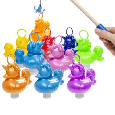Hengelspel / eendjes vangen kermis spel - voor kinderen - met 10 eendjes - en 2 hengels