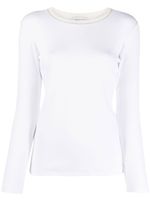 Fabiana Filippi t-shirt à col contrastant - Blanc