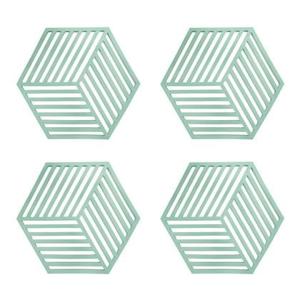 Krumble Pannenonderzetter Hexagon - Groen - Set van 4