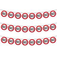 Slinger 60 jaar - 3x - verkeersborden - 10 meter - 60e verjaardag vlaggenlijn - versiering