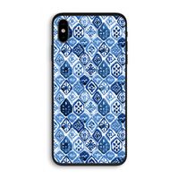 Blauw motief: iPhone XS Biologisch afbreekbaar hoesje