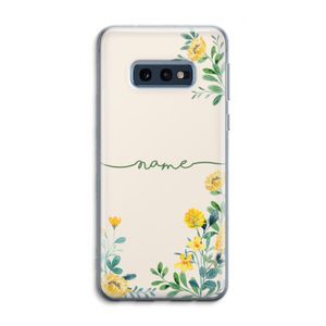 Gele bloemen: Samsung Galaxy S10e Transparant Hoesje