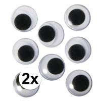 Wiebel oogjes van Dia 20 mm - 16x stuks - Zelfklevende Hobby materialen/artikelen - Knutselen