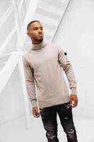 Malelions Knitted Turtleneck Sweater Heren Beige - Maat XS - Kleur: Beige | Soccerfanshop Malelions Knitted Turtleneck Sweater Heren Beige - Maat XS - Kleur: Beige | Soccerfanshop