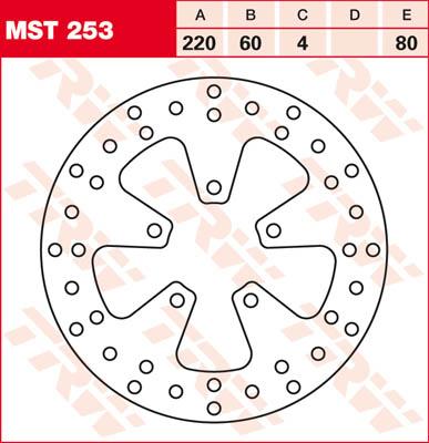 TRW Remschijf, remschijven voor de moto, MST253