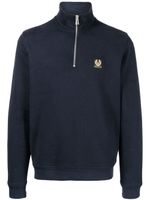 Belstaff sweat zippé à patch logo - Bleu