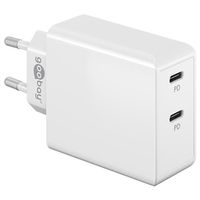 Goobay Dual USB-C Snelle Stopcontact Lader - 36W - Wit - thumbnail