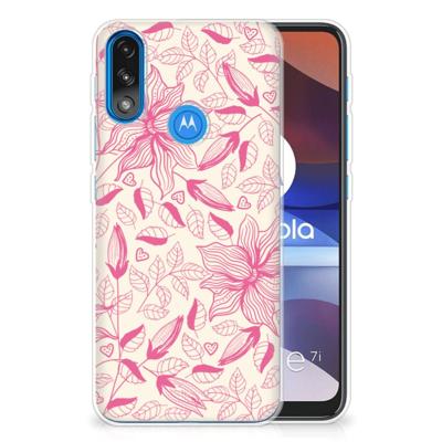 Motorola Moto E7/E7i Power | TPU Case | Pink Flowers