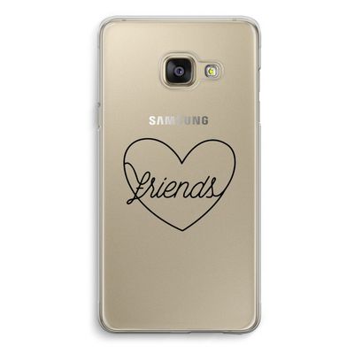 Friends heart black: Samsung A3 (2017) Transparant Hoesje