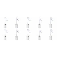 Verhuisfitting 10 Stuks - E27 Fitting/Houder - Kunststof Wit 15cm Draad