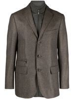 Corneliani blazer superposé à simple boutonnage - Gris