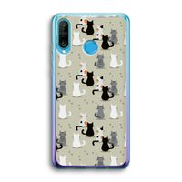 Katten: Huawei P30 Lite Transparant Hoesje Katten: Huawei P30 Lite Transparant Hoesje
