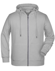 James & Nicholson JN8026 Men´s Zip-Hoody - /Ash-(Heather) - XL