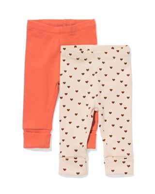 HEMA Baby Meegroeilegging Rib - 2 Stuks Roze (roze)