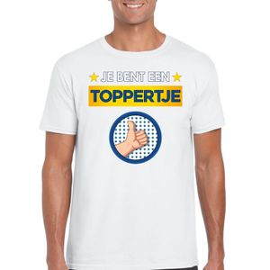 Je bent een toppertje t-shirt wit heren