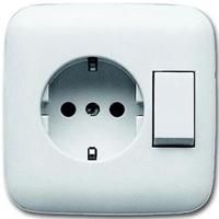 Busch Jaeger WIT inbouw combinatie 1polig/wissel RA - 4691865