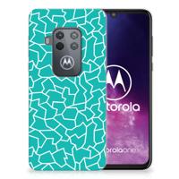 Motorola One Zoom | Hoesje maken | Cracks Blue Motorola One Zoom | Hoesje maken | Cracks Blue