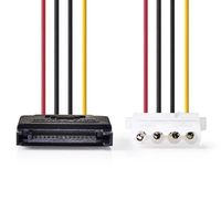 Nedis Interne Voedingskabel | Molex Male | 2x SATA 15-Pins Female | 0.15 m | 1 stuks - CCGP73520VA015 CCGP73520VA015 - thumbnail