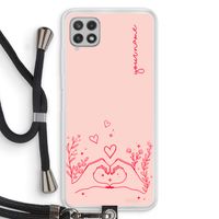 Love is in the air: Samsung Galaxy A22 4G Transparant Hoesje met koord