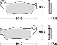 TRW remblokken "mcb 648" brake pad mcb 648 sh sintered metal