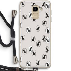 Miauw: Samsung Galaxy J6 (2018) Transparant Hoesje met koord